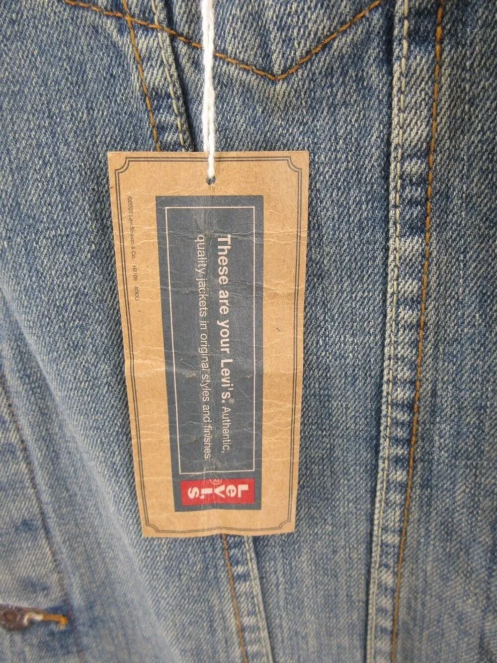 VINTAGE Levis Jacket XXL Standard Trucker Denim Jean Red Tab Y2K NEW